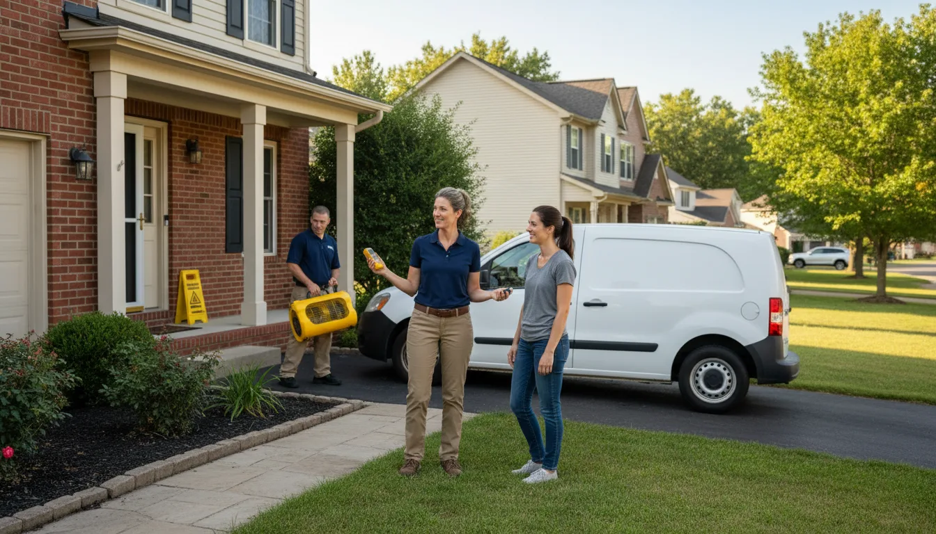 Residential water damage restoration in Davidsville, PA